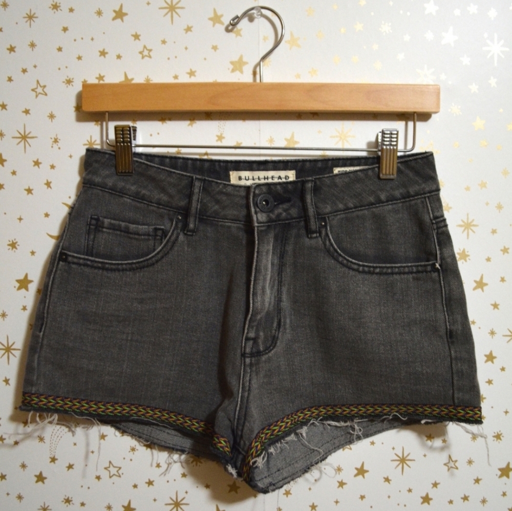 Pacsun Bullhead Denim Gray High Waisted Shorts 5